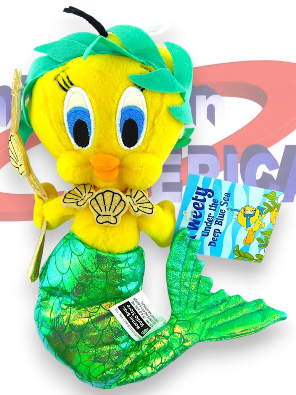 Tweety Mermaid Warner Bros. Limited Bean Bag Plush 2000